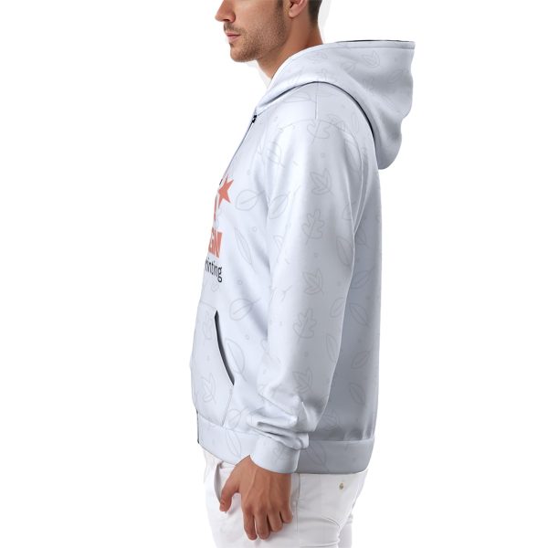 Print Zip Up Hoodie With Pocket - Your Design - Image 2