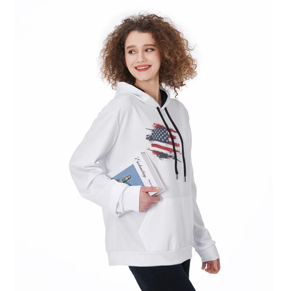 Women's Heavy Fleece Hoodie - Patriotic - Image 2