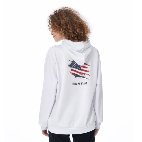 Women's Heavy Fleece Hoodie - Patriotic - Image 4