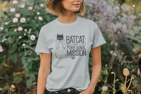 Batcat Print T-Shirt - Image 6