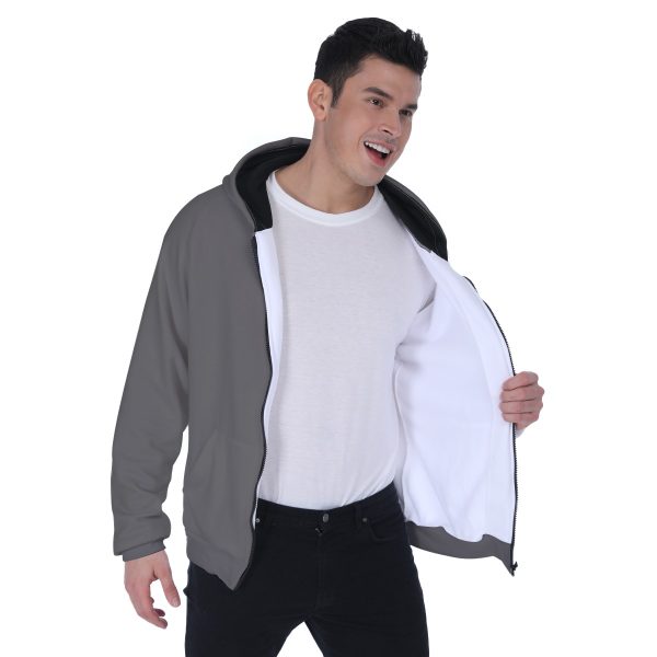 Heavy Fleece Raglan Zip Up Hoodie With Pocket - Image 2