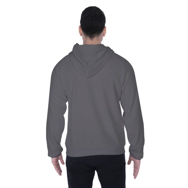 Heavy Fleece Raglan Zip Up Hoodie With Pocket - Image 3