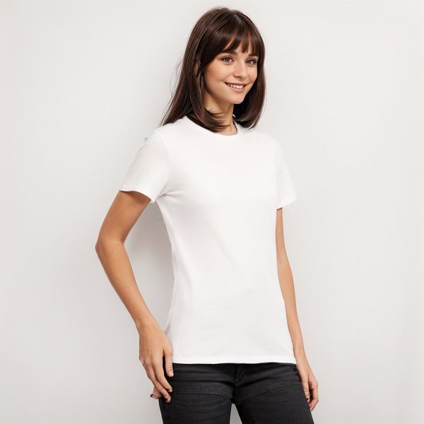 Women's Round Neck T-Shirt | 190GSM Cotton - Image 2